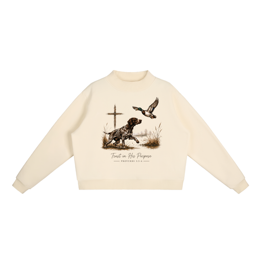 Trust in His Purpose Mock Neck Sweatshirt