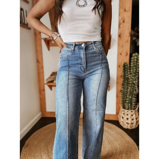 Southern Belle High-Rise Wide Leg Jeans