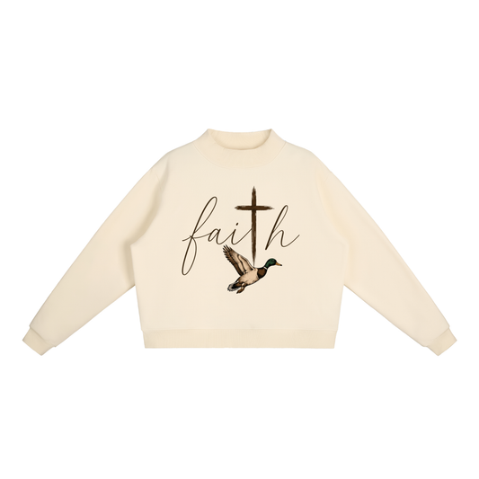 Faith Takes Flight Mock Neck Sweatshirt