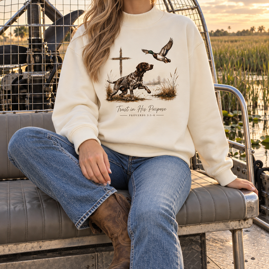 Trust in His Purpose Mock Neck Sweatshirt